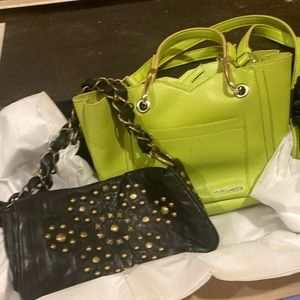 3 bags, Steve Madden and Vincent Camino. Leather